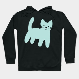 Mint cute cat Hoodie